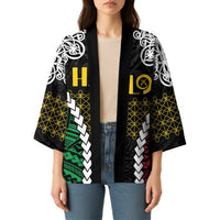 Halo Vanuatu Pride Kimono Vanuatuan Sand Drawing Pattern - Polynesian Pride