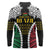 Halo Vanuatu Pride Long Sleeve Polo Shirt Vanuatuan Sand Drawing Pattern