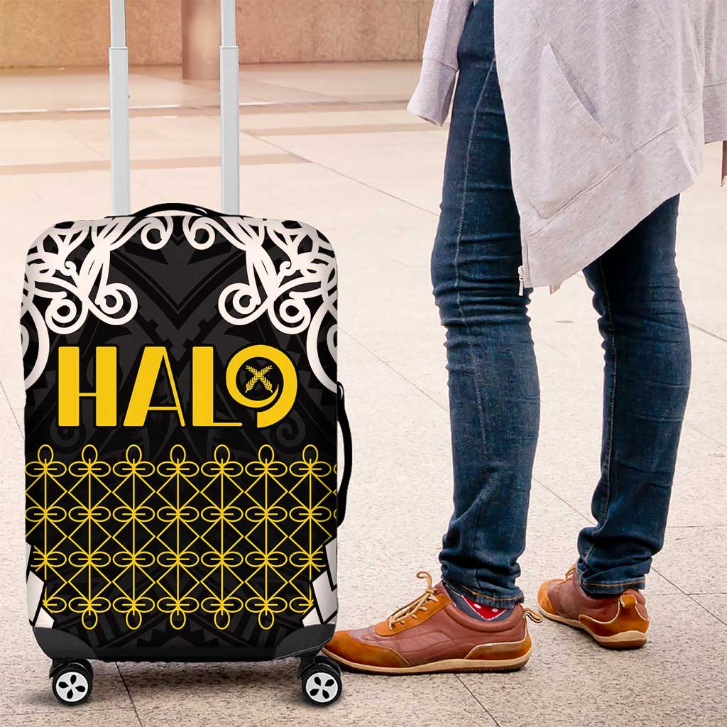 Halo Vanuatu Pride Luggage Cover Vanuatuan Sand Drawing Pattern