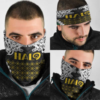 Halo Vanuatu Pride Neck Gaiter Vanuatuan Sand Drawing Pattern - Polynesian Pride