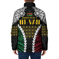 Halo Vanuatu Pride Padded Jacket Vanuatuan Sand Drawing Pattern - Polynesian Pride