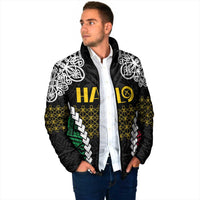 Halo Vanuatu Pride Padded Jacket Vanuatuan Sand Drawing Pattern - Polynesian Pride