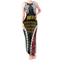 Halo Vanuatu Pride Tank Maxi Dress Vanuatuan Sand Drawing Pattern