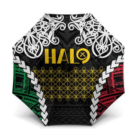 Halo Vanuatu Pride Umbrella Vanuatuan Sand Drawing Pattern - Polynesian Pride