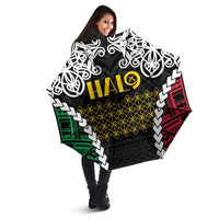 Halo Vanuatu Pride Umbrella Vanuatuan Sand Drawing Pattern - Polynesian Pride
