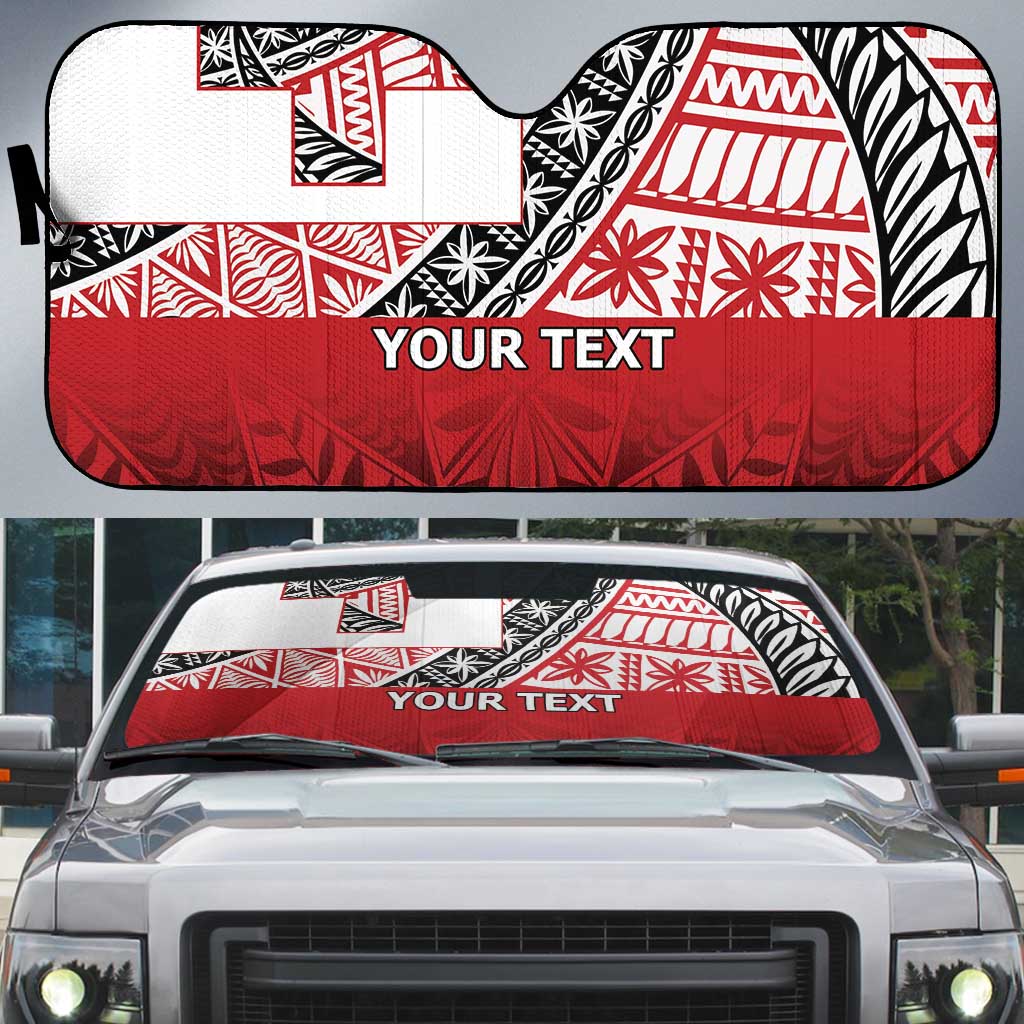 Malo e lelei Tonga Auto Sun Shade Ngatu Tokelau Feletoa Fata Traditional Polynesian Pattern - Polynesian Pride