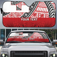 Malo e lelei Tonga Auto Sun Shade Ngatu Tokelau Feletoa Fata Traditional Polynesian Pattern - Polynesian Pride