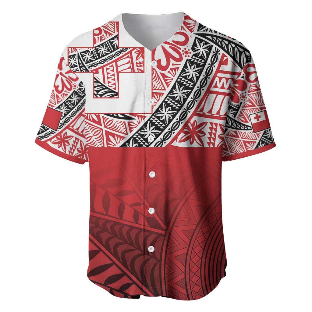 Malo e lelei Tonga Baseball Jersey Ngatu Tokelau Feletoa Fata Traditional Polynesian Pattern