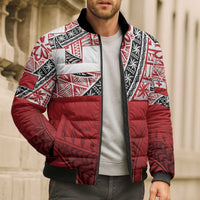 Malo e lelei Tonga Bomber Puffer Jacket Ngatu Tokelau Feletoa Fata Traditional Polynesian Pattern - Polynesian Pride