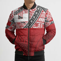 Malo e lelei Tonga Bomber Puffer Jacket Ngatu Tokelau Feletoa Fata Traditional Polynesian Pattern - Polynesian Pride