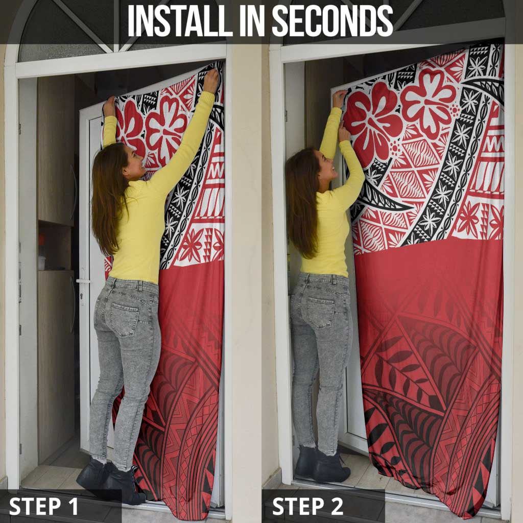 Malo e lelei Tonga Door Cover Ngatu Tokelau Feletoa Fata Traditional Polynesian Pattern - Polynesian Pride