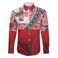 Malo e lelei Tonga Family Matching Off The Shoulder Long Sleeve Dress and Hawaiian Shirt Ngatu Tokelau Feletoa Fata Traditional Polynesian Pattern