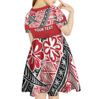 Malo e lelei Tonga Kid Short Sleeve Dress Ngatu Tokelau Feletoa Fata Traditional Polynesian Pattern