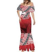 Malo e lelei Tonga Mermaid Dress Ngatu Tokelau Feletoa Fata Traditional Polynesian Pattern