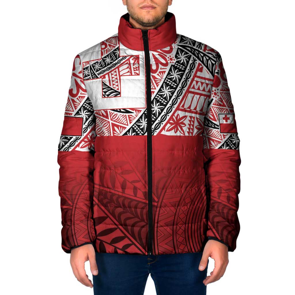 Malo e lelei Tonga Padded Jacket Ngatu Tokelau Feletoa Fata Traditional Polynesian Pattern - Polynesian Pride