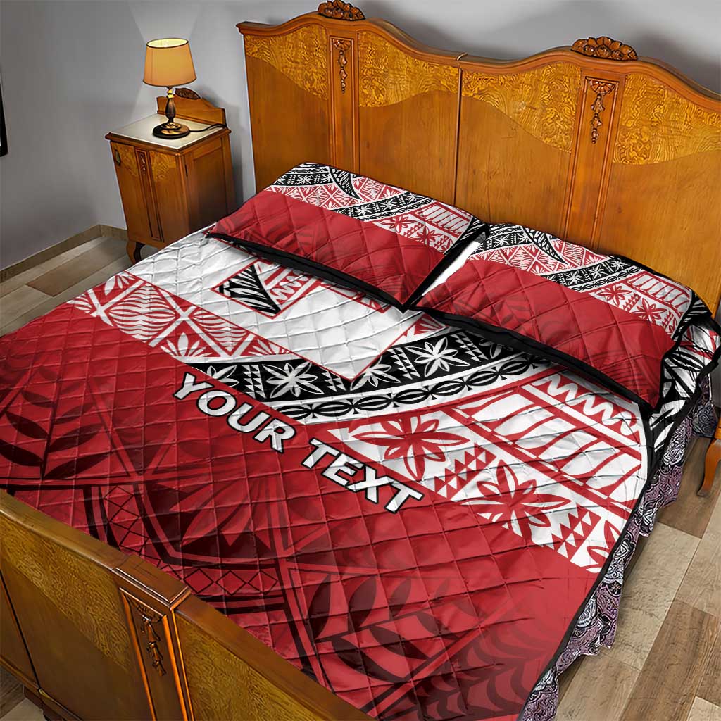 Malo e lelei Tonga Quilt Bed Set Ngatu Tokelau Feletoa Fata Traditional Polynesian Pattern
