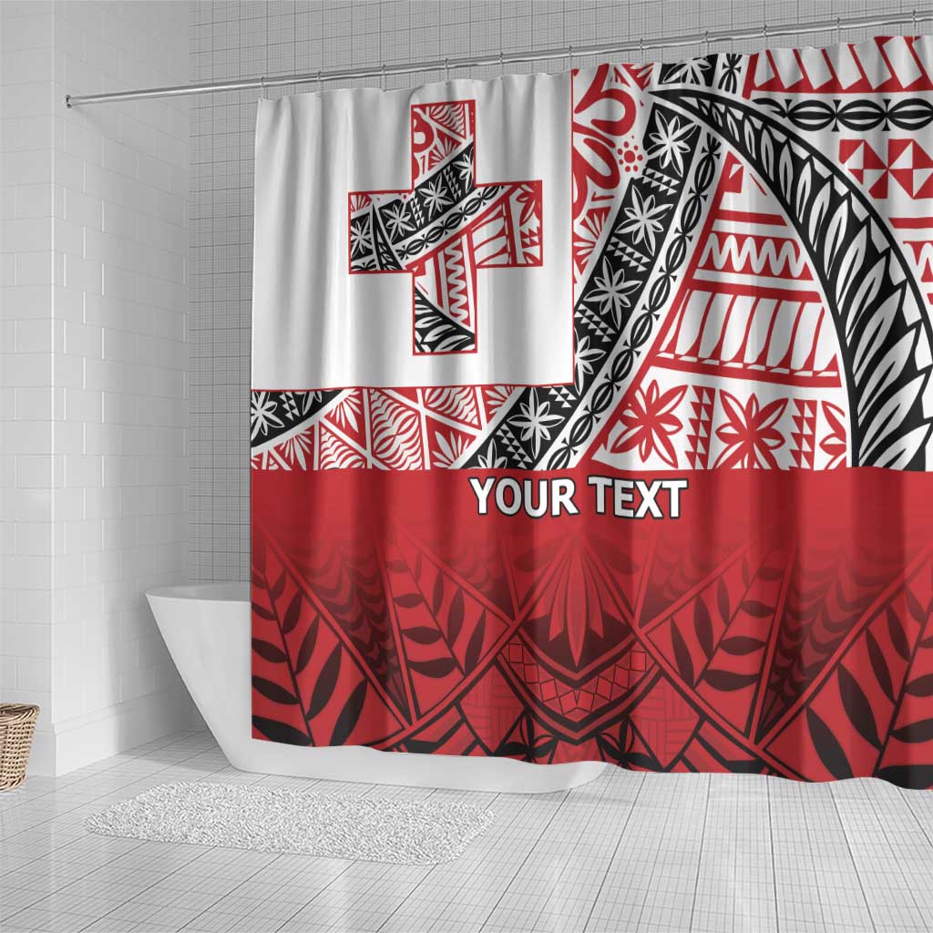 Malo e lelei Tonga Shower Curtain Ngatu Tokelau Feletoa Fata Traditional Polynesian Pattern