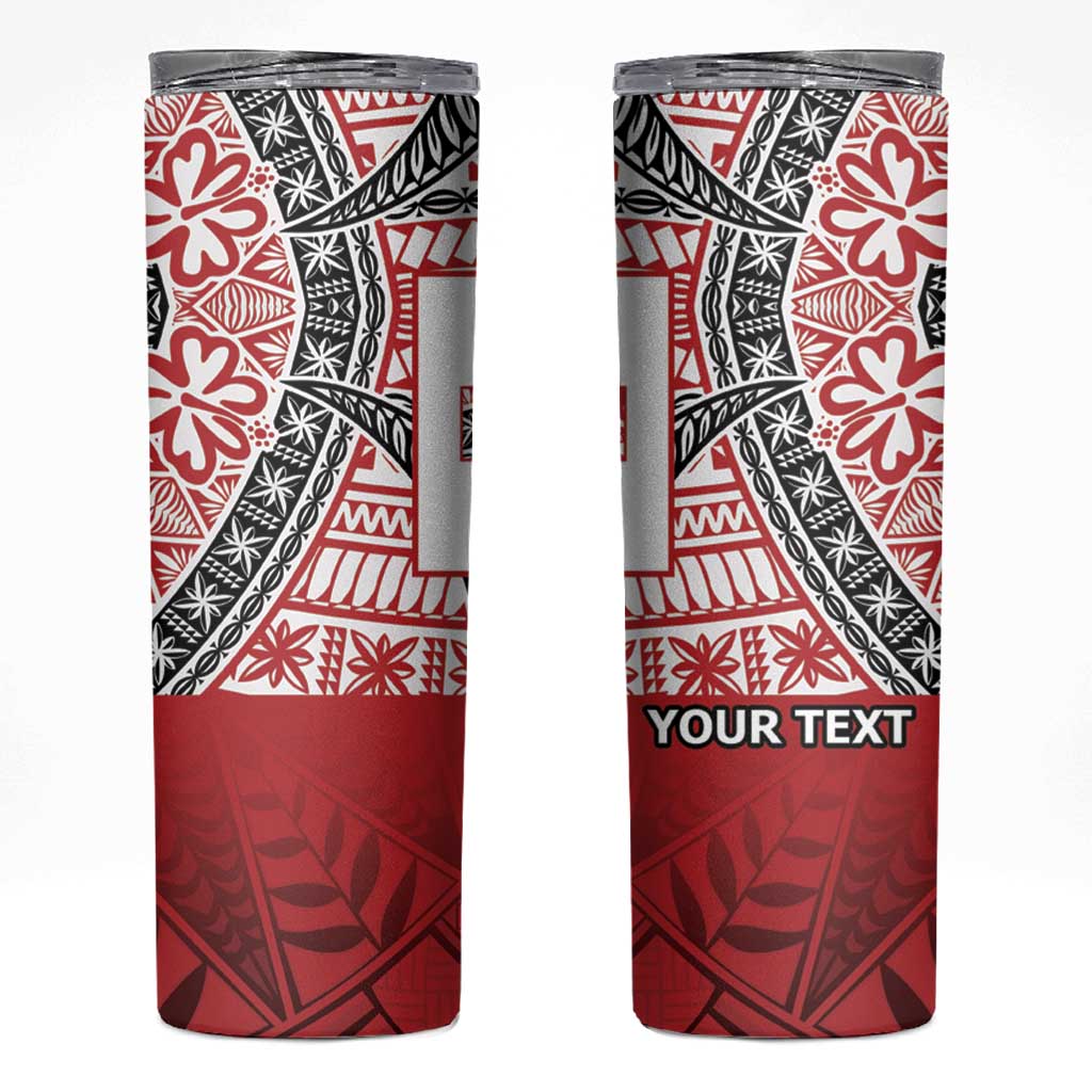 Malo e lelei Tonga Skinny Tumbler Ngatu Tokelau Feletoa Fata Traditional Polynesian Pattern