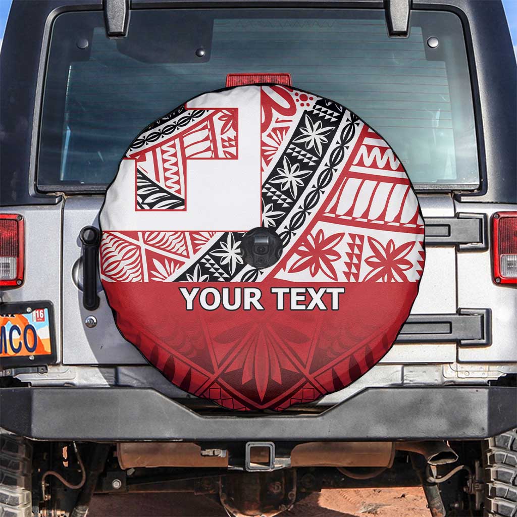 Malo e lelei Tonga Spare Tire Cover Ngatu Tokelau Feletoa Fata Traditional Polynesian Pattern