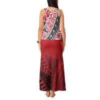 Malo e lelei Tonga Tank Maxi Dress Ngatu Tokelau Feletoa Fata Traditional Polynesian Pattern