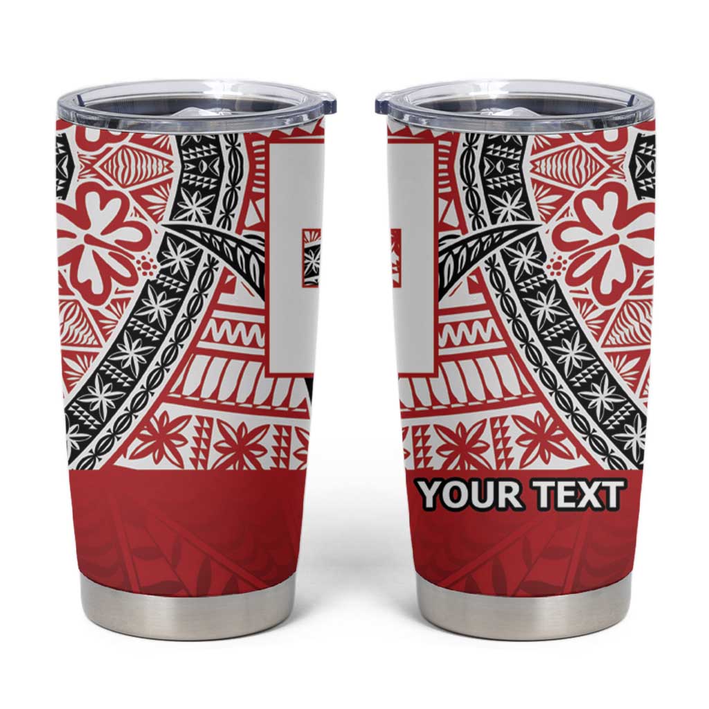 Malo e lelei Tonga Tumbler Cup Ngatu Tokelau Feletoa Fata Traditional Polynesian Pattern