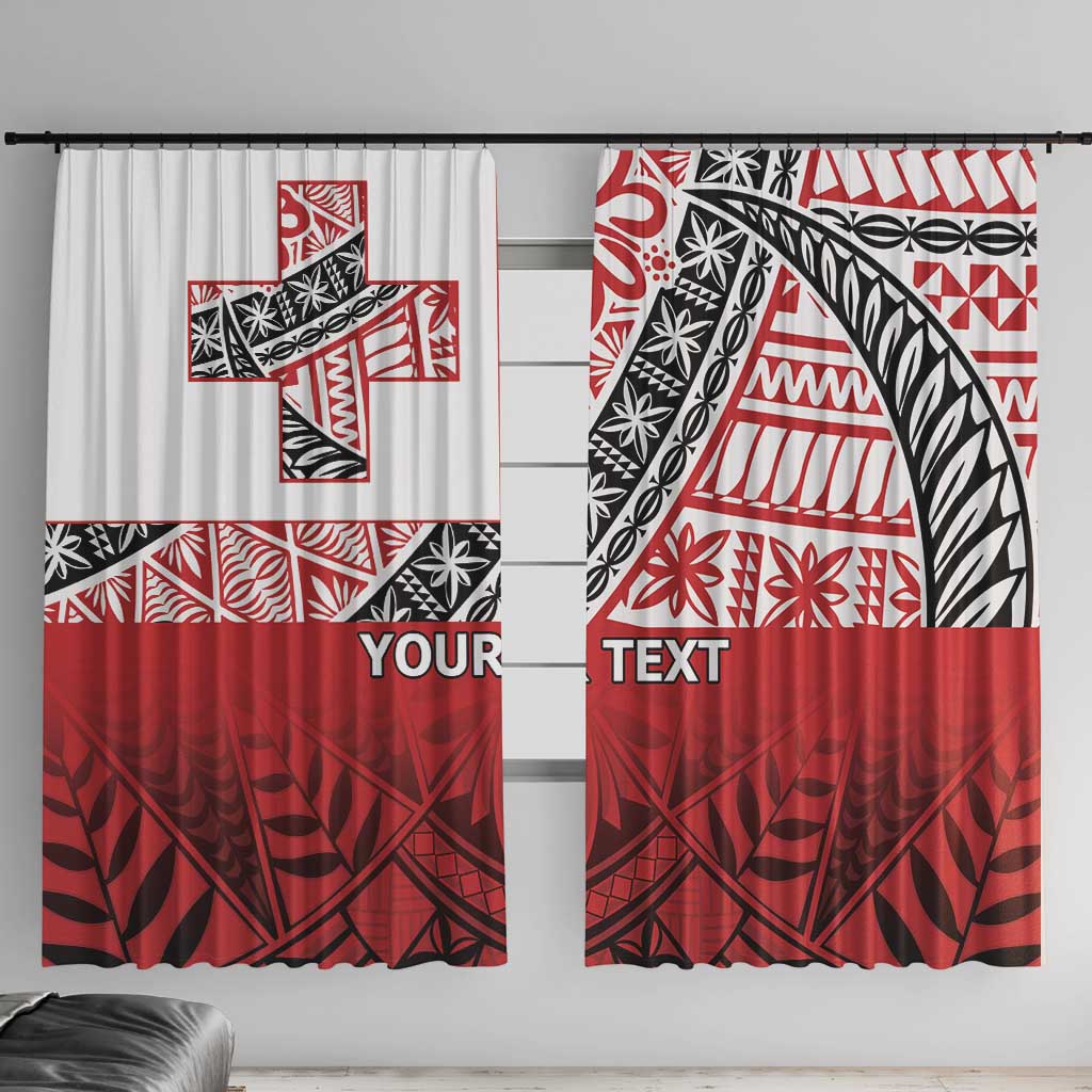 Malo e lelei Tonga Window Curtain Ngatu Tokelau Feletoa Fata Traditional Polynesian Pattern