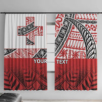 Malo e lelei Tonga Window Curtain Ngatu Tokelau Feletoa Fata Traditional Polynesian Pattern