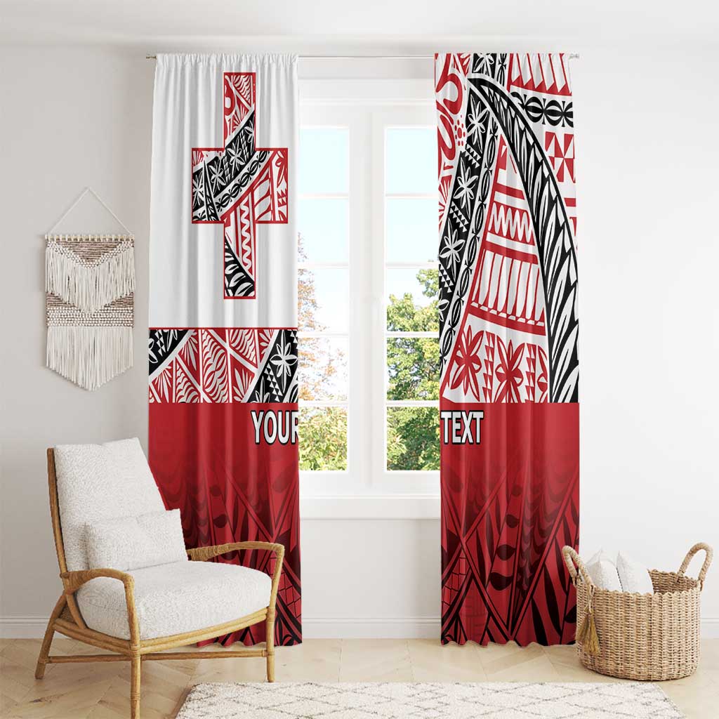 Malo e lelei Tonga Window Curtain Ngatu Tokelau Feletoa Fata Traditional Polynesian Pattern