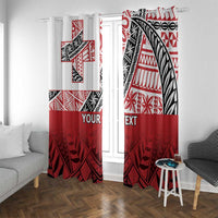 Malo e lelei Tonga Window Curtain Ngatu Tokelau Feletoa Fata Traditional Polynesian Pattern