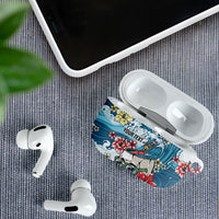 Hawaii Santa Skeleton Surfing Personalized AirPods Case Mele Kalikimaka i Iulai! LT9 - Polynesian Pride