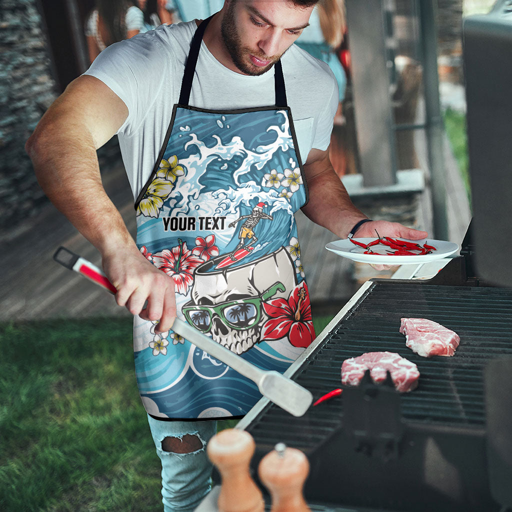 Hawaii Santa Skeleton Surfing Personalized Apron Mele Kalikimaka i Iulai! LT9 - Polynesian Pride