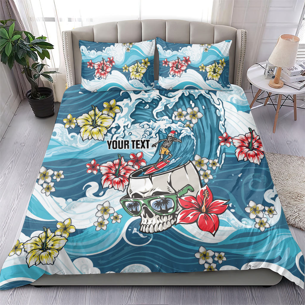 Hawaii Santa Skeleton Surfing Personalized Bedding Set Mele Kalikimaka i Iulai! LT9 - Polynesian Pride