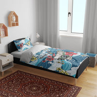 Hawaii Santa Skeleton Surfing Personalized Bedding Set Mele Kalikimaka i Iulai! LT9 - Polynesian Pride