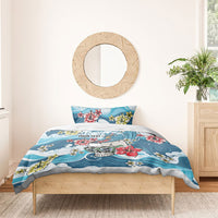 Hawaii Santa Skeleton Surfing Personalized Bedding Set Mele Kalikimaka i Iulai! LT9 - Polynesian Pride
