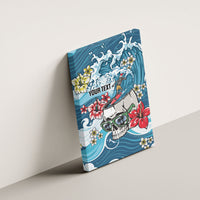 Hawaii Santa Skeleton Surfing Personalized Canvas Wall Art Mele Kalikimaka i Iulai! LT9 - Polynesian Pride