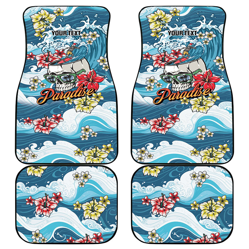 Hawaii Santa Skeleton Surfing Personalized Car Mats Mele Kalikimaka i Iulai! LT9 - Polynesian Pride