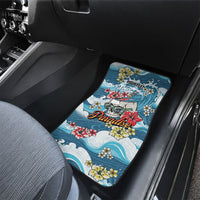 Hawaii Santa Skeleton Surfing Personalized Car Mats Mele Kalikimaka i Iulai! LT9 - Polynesian Pride