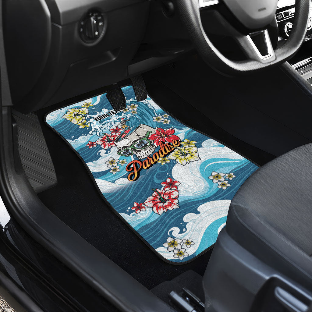 Hawaii Santa Skeleton Surfing Personalized Car Mats Mele Kalikimaka i Iulai! LT9 - Polynesian Pride