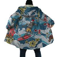 Hawaii Santa Skeleton Surfing Personalized Cloak Mele Kalikimaka i Iulai! LT9 - Polynesian Pride