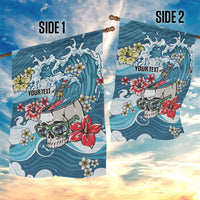 Hawaii Santa Skeleton Surfing Personalized Garden Flag Mele Kalikimaka i Iulai! LT9 - Polynesian Pride