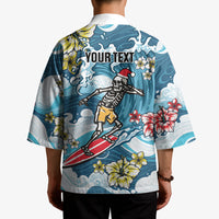 Hawaii Santa Skeleton Surfing Personalized Kimono Mele Kalikimaka i Iulai!