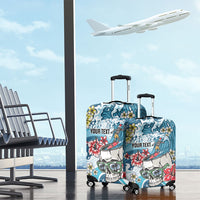 Hawaii Santa Skeleton Surfing Personalized Luggage Cover Mele Kalikimaka i Iulai! LT9 - Polynesian Pride