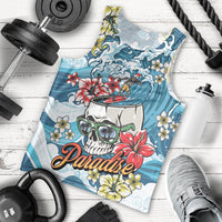 Hawaii Santa Skeleton Surfing Personalized Men Tank Top Mele Kalikimaka i Iulai! LT9 - Polynesian Pride