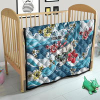 Hawaii Santa Skeleton Surfing Personalized Quilt Mele Kalikimaka i Iulai! LT9 - Polynesian Pride