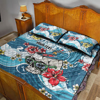 Hawaii Santa Skeleton Surfing Personalized Quilt Bed Set Mele Kalikimaka i Iulai! LT9 - Polynesian Pride