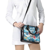 Hawaii Santa Skeleton Surfing Personalized Shoulder Handbag Mele Kalikimaka i Iulai! LT9 - Polynesian Pride