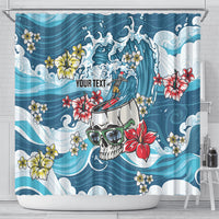 Hawaii Santa Skeleton Surfing Personalized Shower Curtain Mele Kalikimaka i Iulai! LT9 - Polynesian Pride
