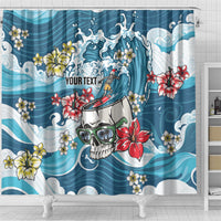 Hawaii Santa Skeleton Surfing Personalized Shower Curtain Mele Kalikimaka i Iulai! LT9 - Polynesian Pride