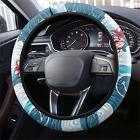 Hawaii Santa Skeleton Surfing Steering Wheel Cover Mele Kalikimaka i Iulai! LT9 - Polynesian Pride