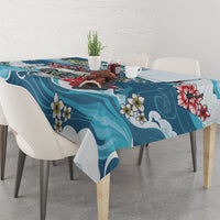 Hawaii Santa Skeleton Surfing Personalized Tablecloth Mele Kalikimaka i Iulai! LT9 - Polynesian Pride